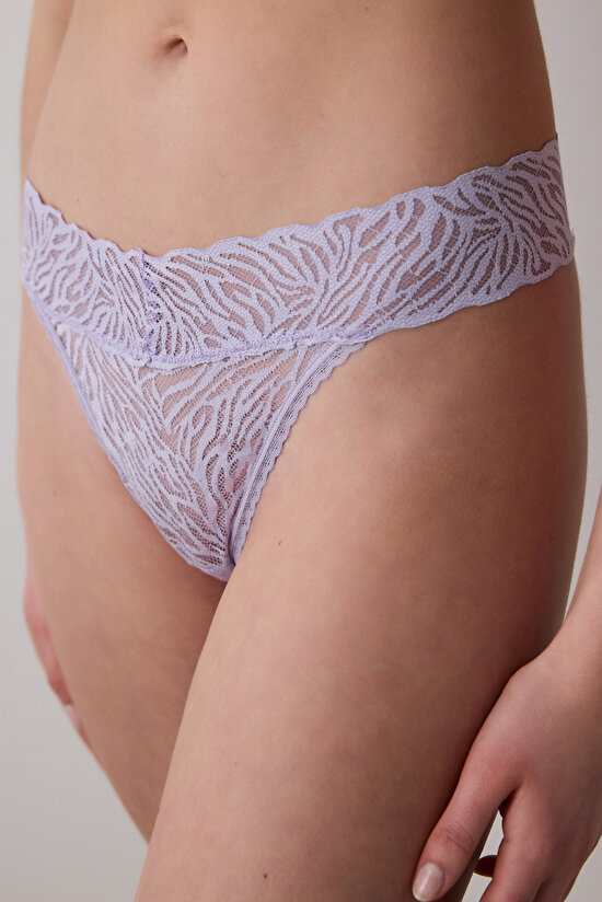 Lacy Elegance Lila Brazilian Külot - 1