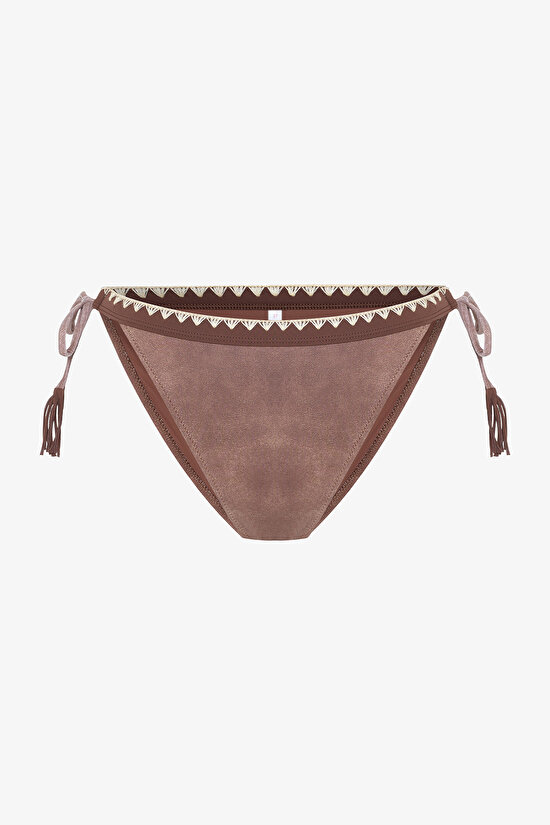 Emery Light Brown Bikini Bottom - 5