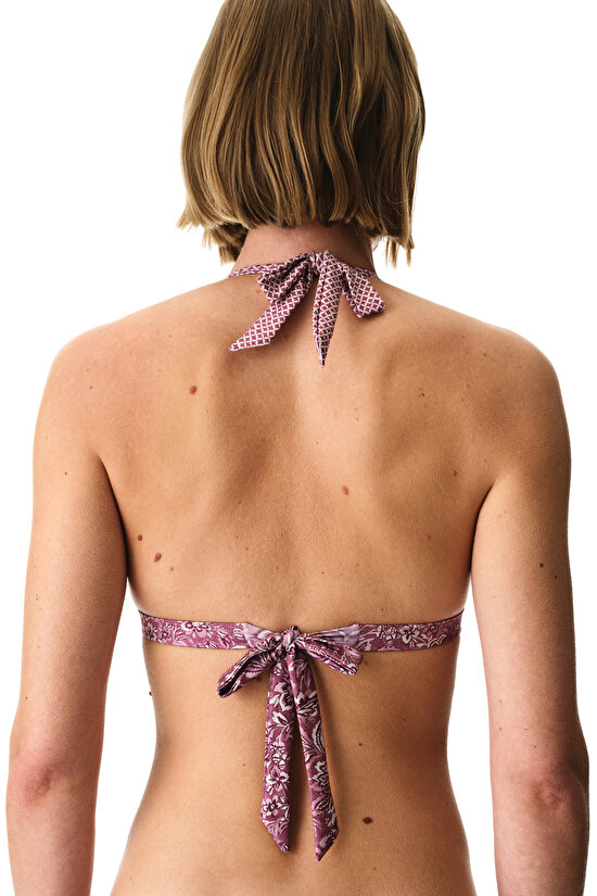 Multicolor Rosa Deep V Bikini Top - 3