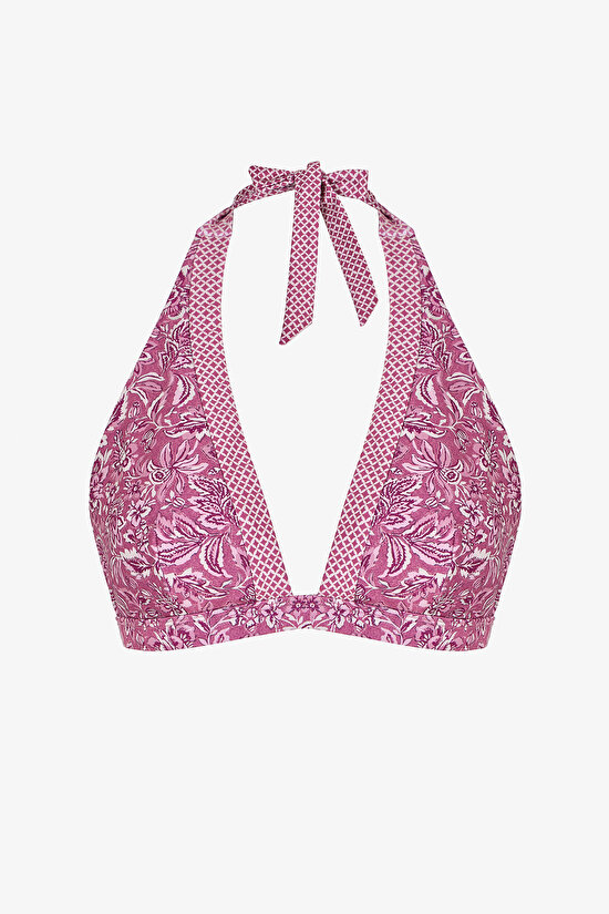 Renkli Rosa Deep V Bikini Üstü - 6