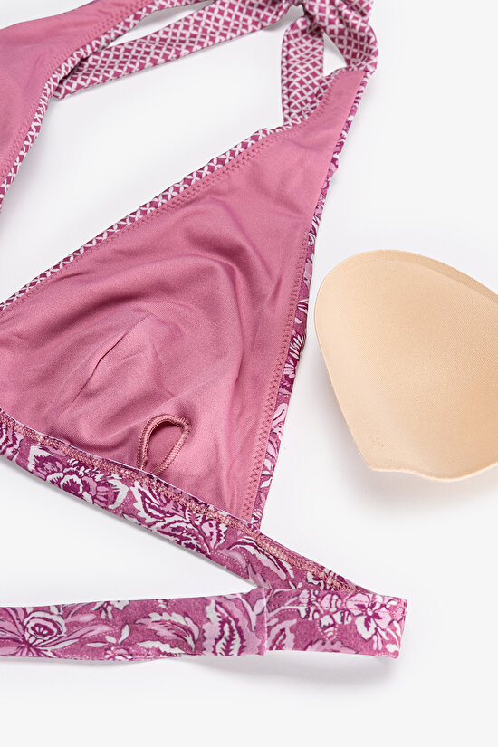 Renkli Rosa Deep V Bikini Üstü - 8