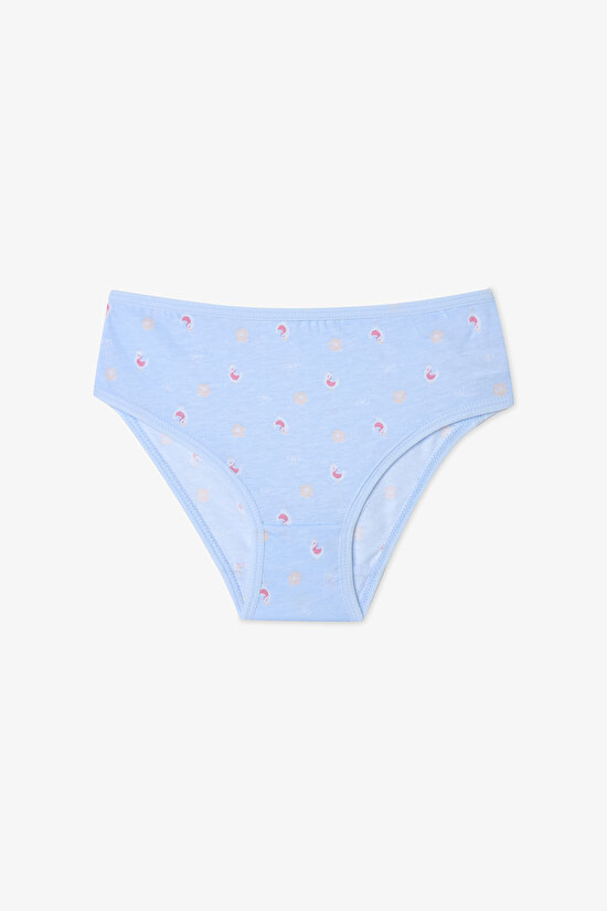 Girls Chicken Floral Patterned Cotton 5-Pack Panties Girls Chicken Floral Patterned Cotton 5-Pack Panties - 3