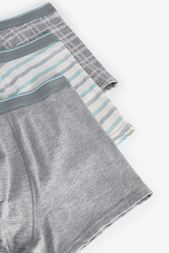 Erkek Renkli Soft Grid Çoklu Boxer - 5