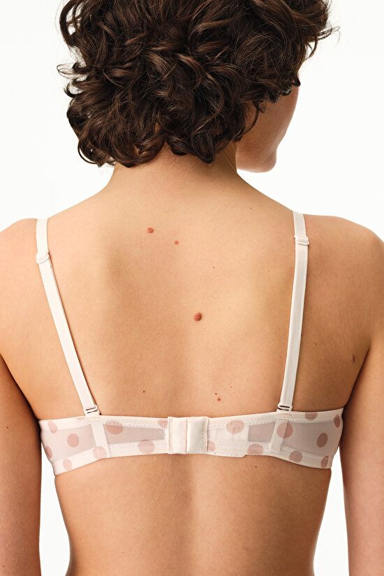 Cream Pink Wow Mesh Bra - 3