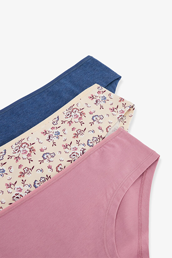 Çiçekli Rose Harmony 3'lü Hipster Külot - 2