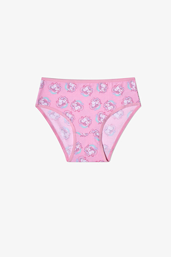 Kız Çocuk Pembe Unilove Unicorn Desenli 5'li Slip Külot - 3