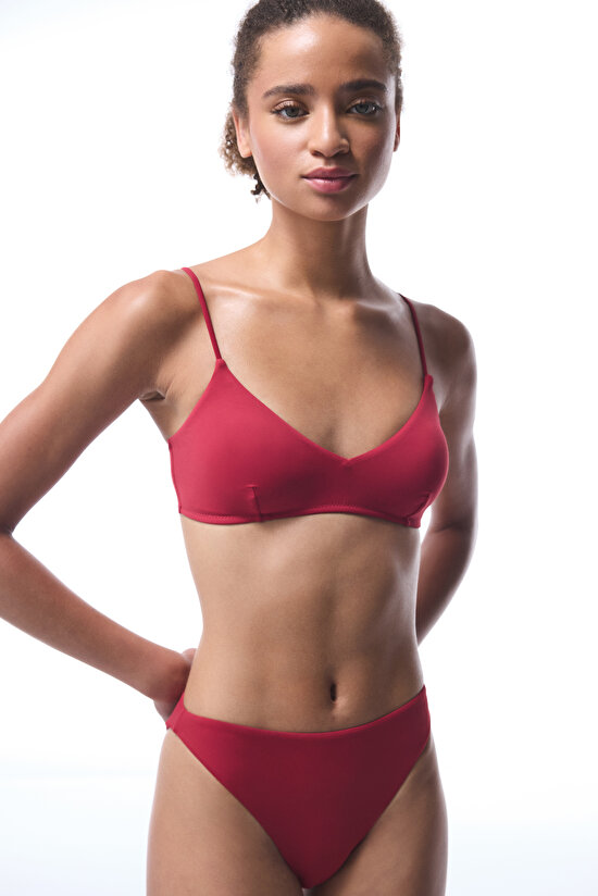 Bordo Carmen Bra Bikini Üstü - 4
