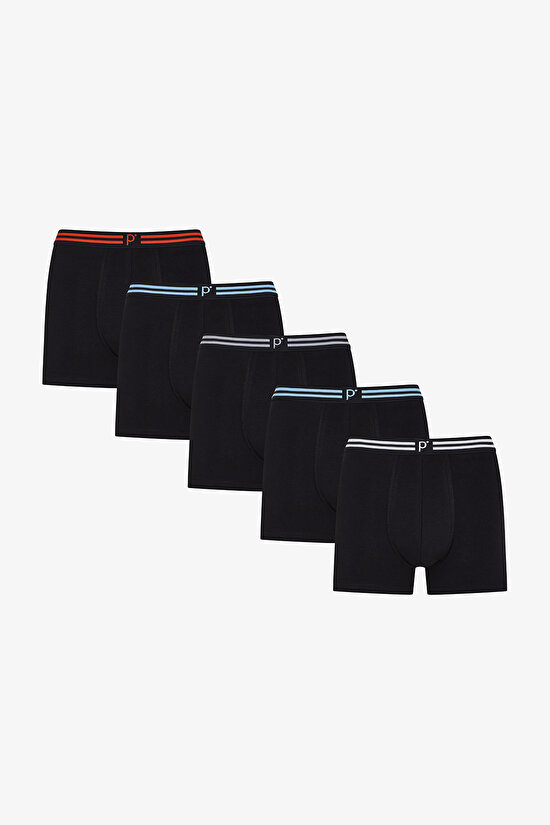 Man Multicolor Solid Black Multi Boxer - 1