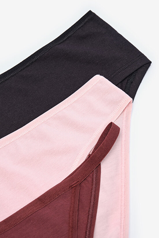 3lü Multi Shape Pamuklu Çok Renkli Külot - 5