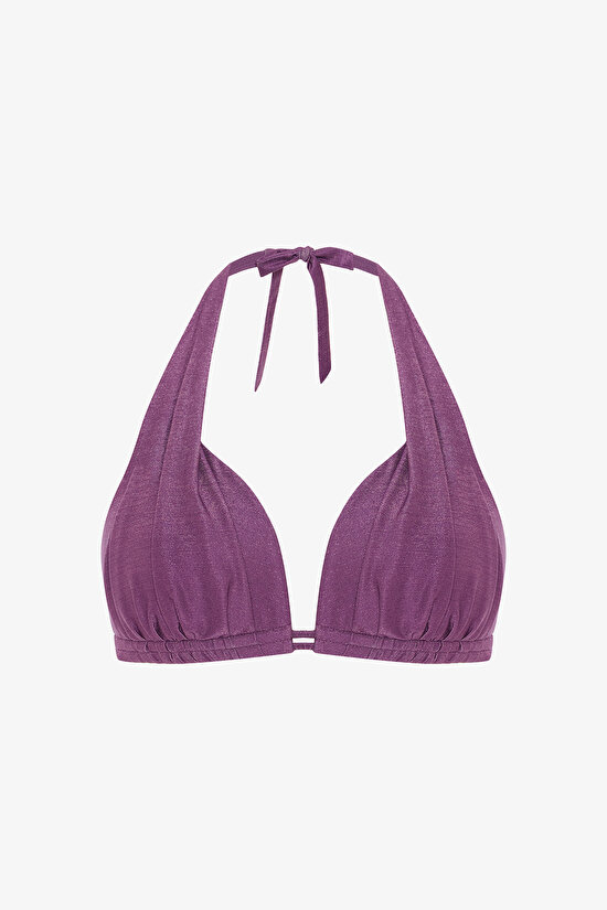 Mor Flora Cup Push Up Bikini Üstü - 7