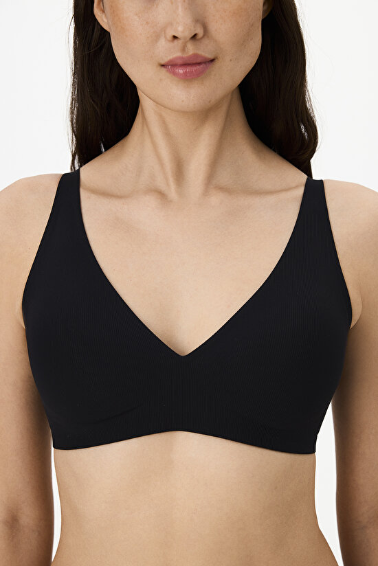 Siyah Fit Decolette Sütyen - 2