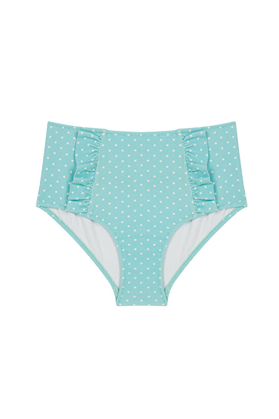 Mint Green Nora High Ruffle Bikini Bottom - 5