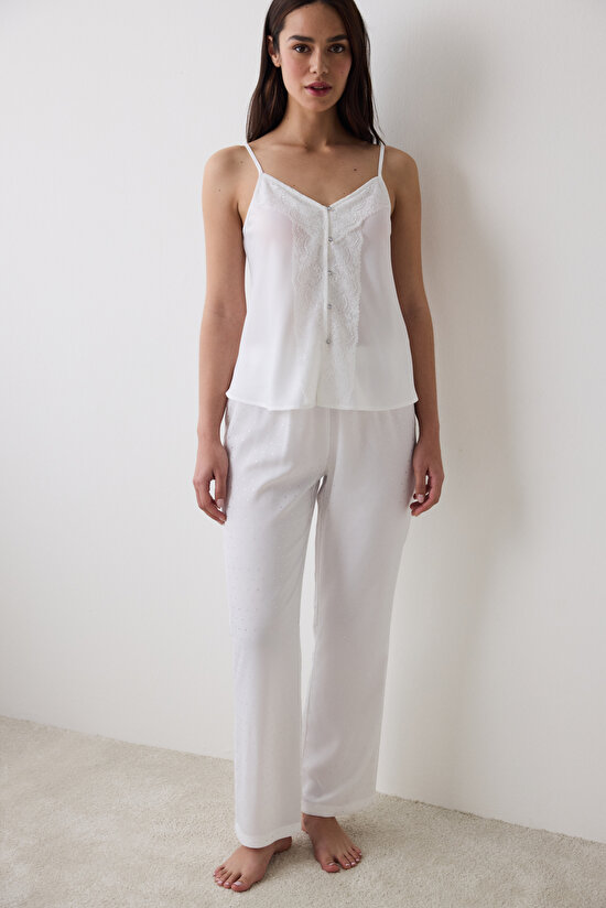 Bridal Delicate Satin Athlete PJ Top - 3