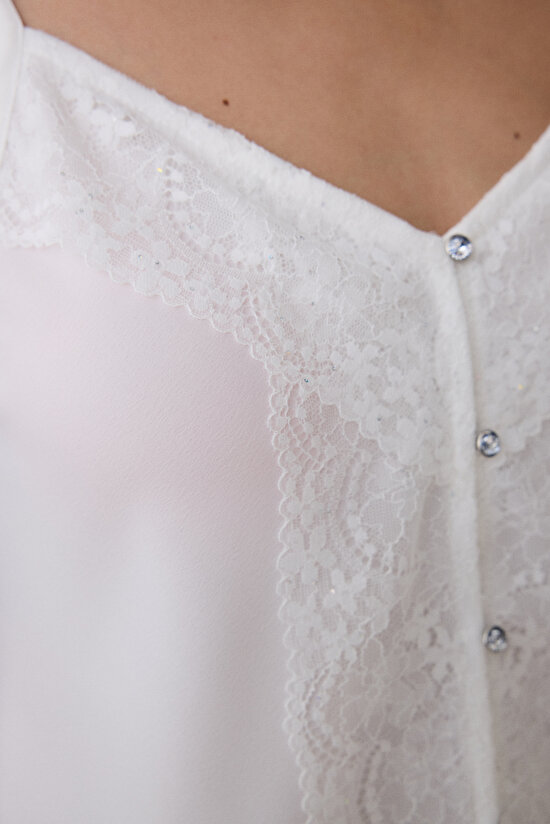 Bridal Delicate Satin Athlete PJ Top - 4