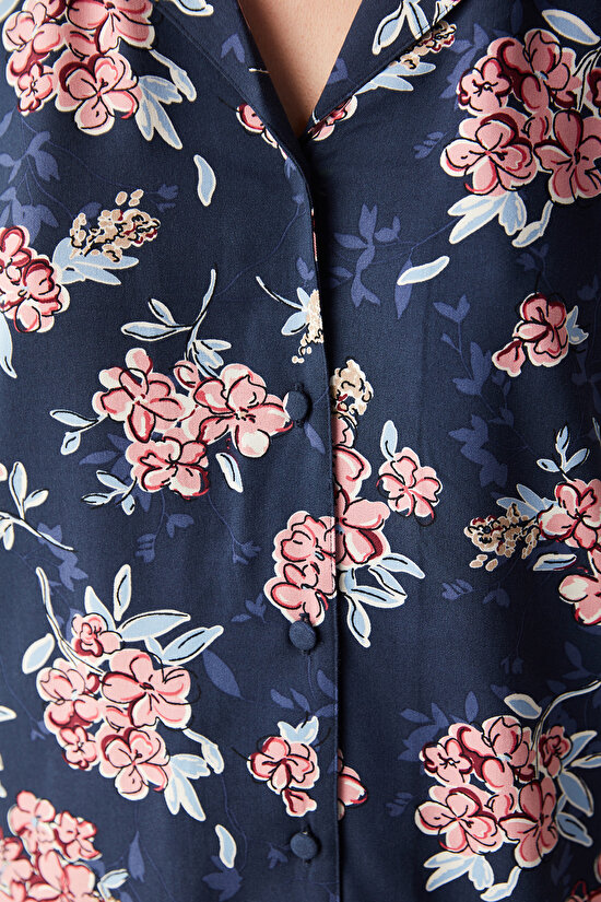 Çok Renkli Flowers Pantolon Pijama Takımı - 3