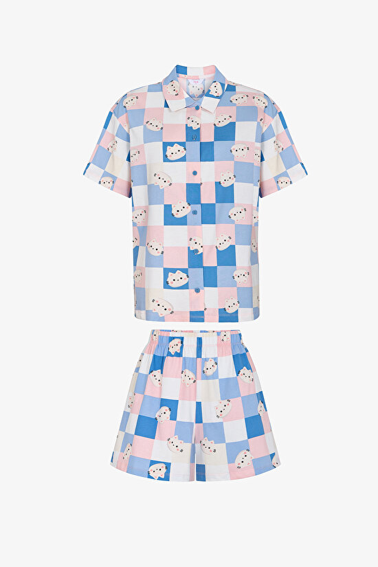 Cutene Gömlek Şort Pijama Takımı - 1