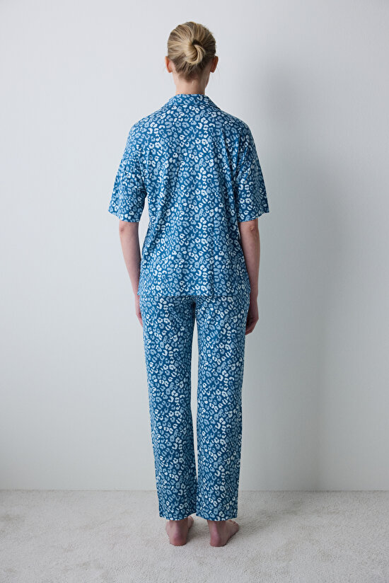 Collagen Leopard Shirt Pant PJ Set Collagen Leopard Shirt Pant PJ Set - 5