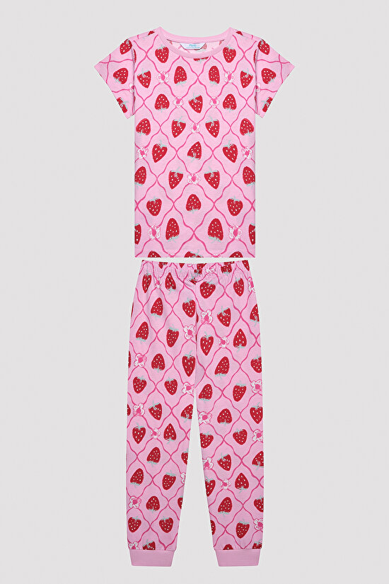 Kız Çocuk Cake Recipe Çok Renkli 2li Pijama Takımı - 2