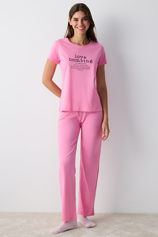 Love Bombing Pink Pant PJ Set - 1