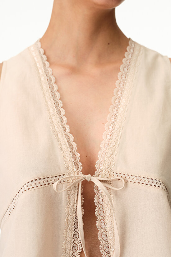 Beige Belle Pants Pajama Set - 5