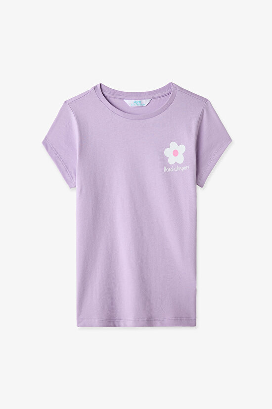 Lila Kız Çocuk Floral Whispers 2'li Pijama Takımı - 3