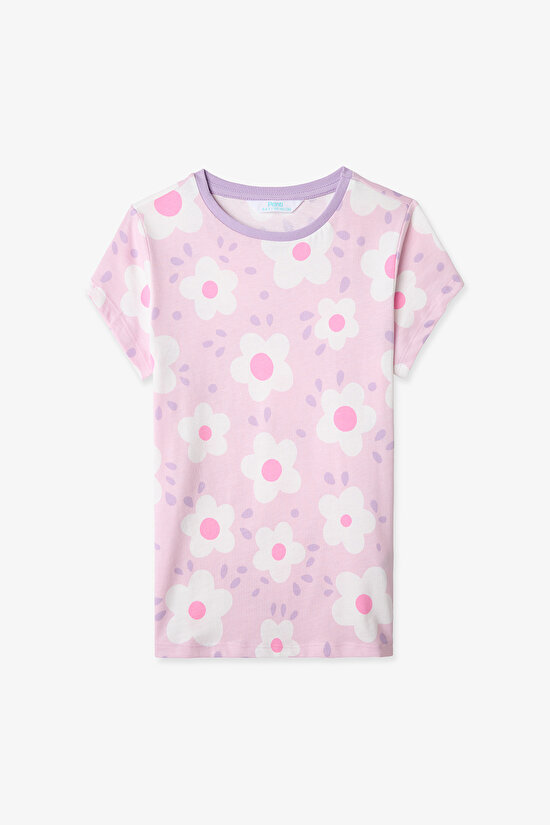 Lila Kız Çocuk Floral Whispers 2'li Pijama Takımı - 6