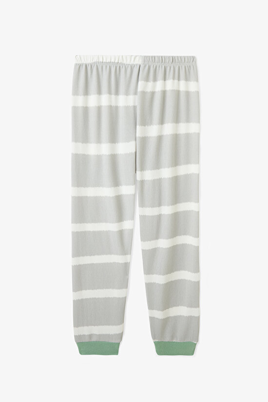 Light Gray Boys Chess Play Dinosaur Patterned Pajama Set - 3