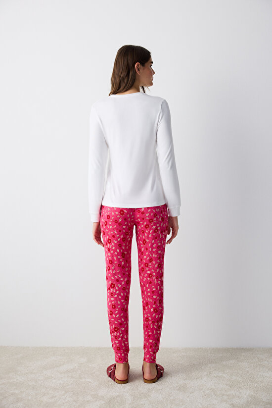 Bloom White  Tshirt PJ Top - 6