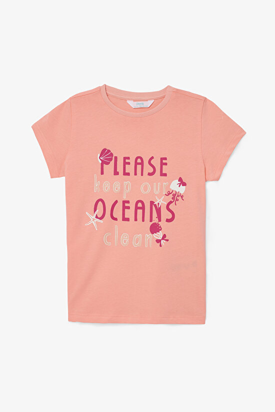 Kız Çocuk Keep Our Ocean Pamuklu 2li Pijama Takımı - 5