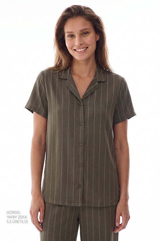 Rhea Satin Shirt & Pants Pajama Set - 2