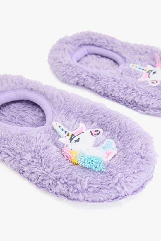 Lilac Girls Unicorn Patterned Non-Slip Sole Home Slippers - 3