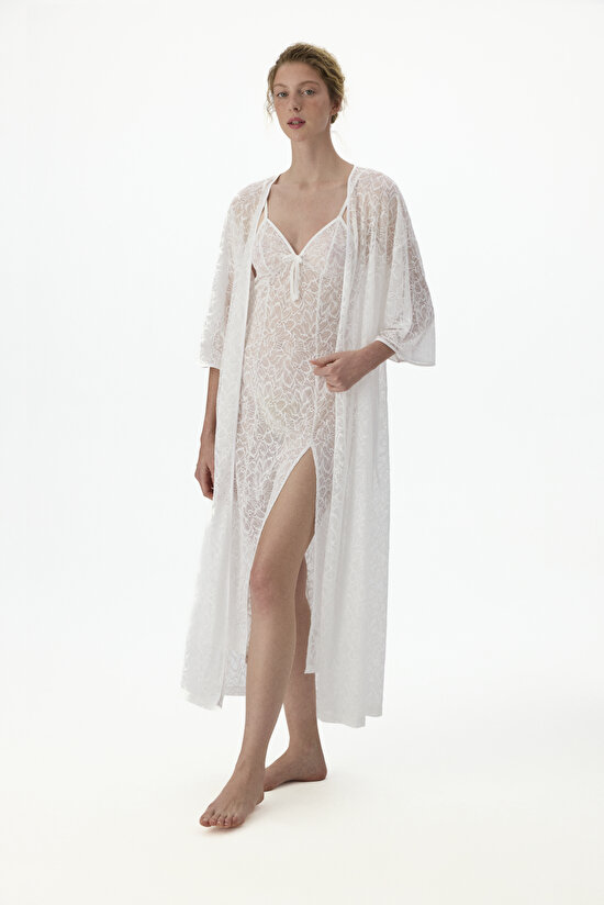 Beyaz Bridal Delicate  Gecelik - 3