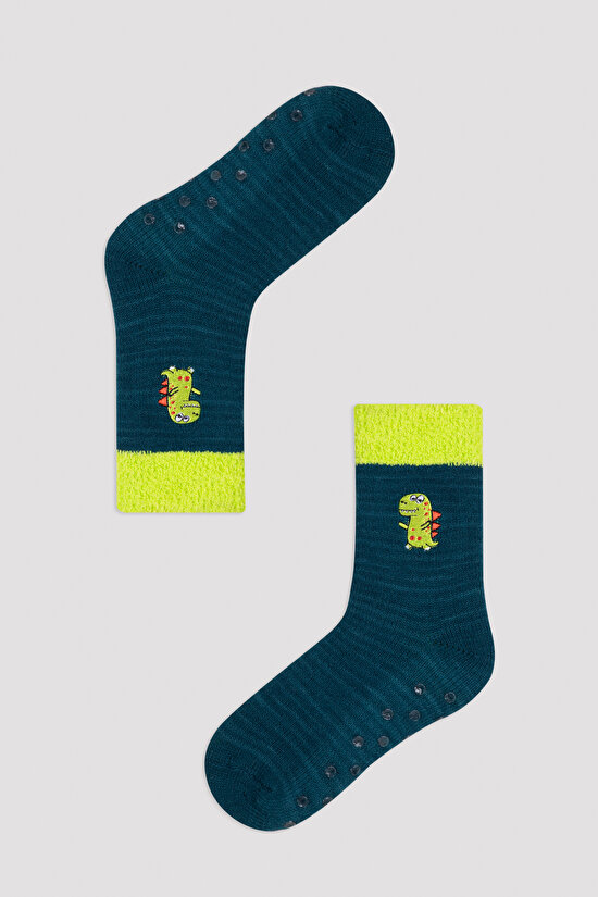 Fluffy Dino Soket Çorap - 1