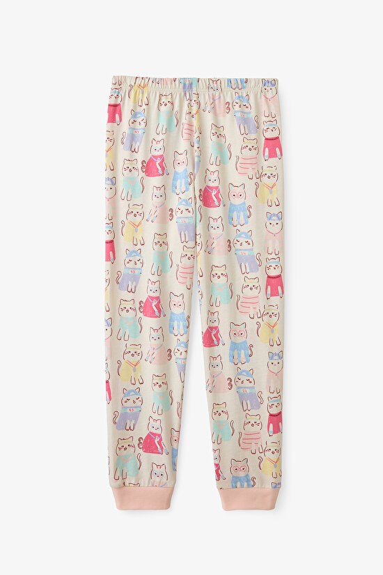 Ecru Girls Fast Cat 2in1 Pajama Set - 8