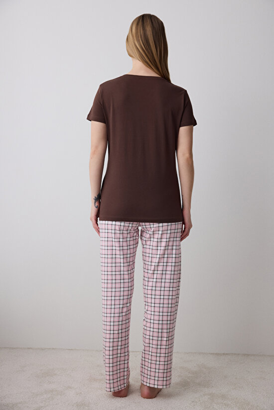 Plantaholic Pamuklu  Pantolon Çok Renkli Pijama Takımı - 4