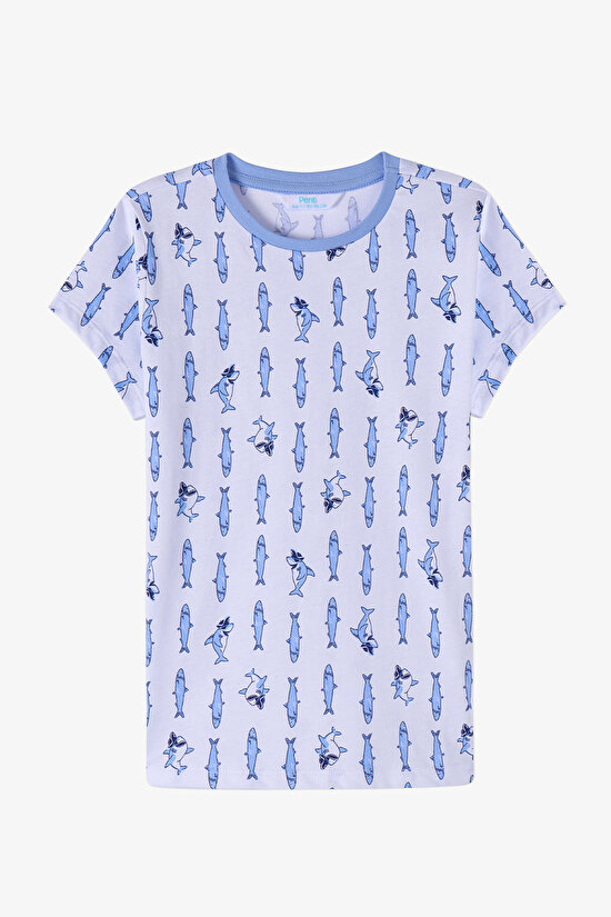 Blue Boys Fishy Friends 2in1 Pajama Set - 6