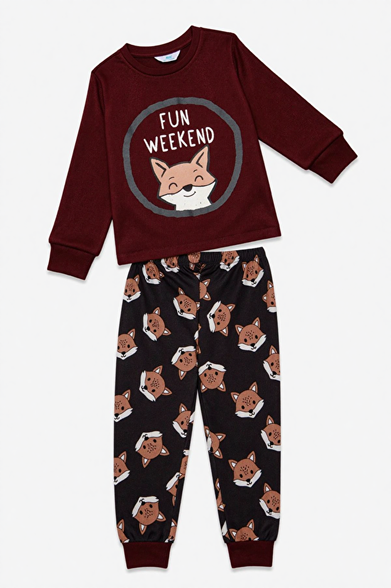 Boys Fun Fox Green  PJ Set - 3
