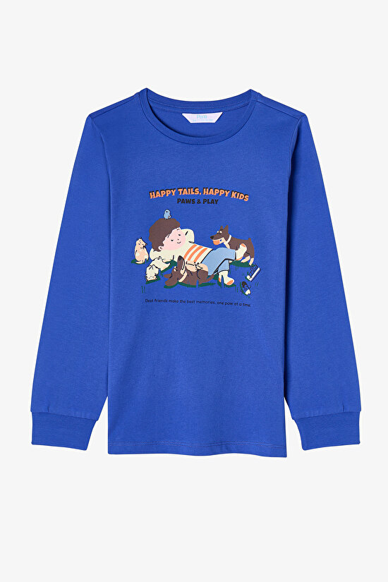 Erkek Çocuk Saks Paws&play Uzun Kollu Pamuklu 2'li Pijama Takımı - 3