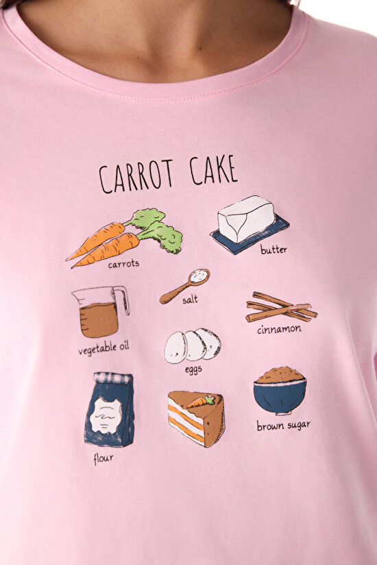 Pembe Carrot Cake Pantolon Pijama Takımı - 3