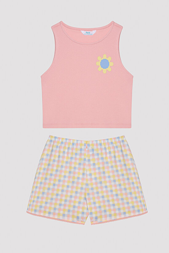 Kız Çocuk Cool Daisy Çok Renkli Pijama Takımı - 1