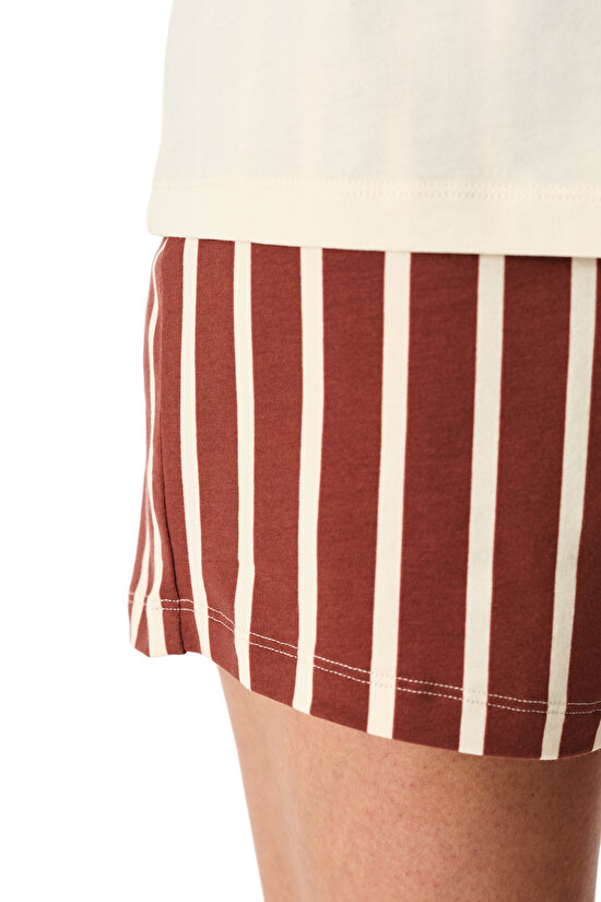Renkli Sisterhood Pamuklu Şortlu Pijama Takımı - 3