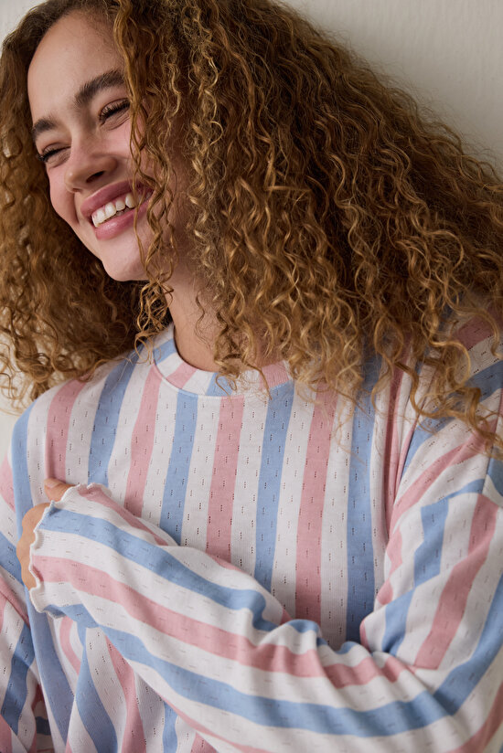 Moonlight Bisiklet Yaka Termal Etkisi Pijama Takımı Moonlight Bisiklet Yaka Termal Etkisi Pijama Takımı - 3