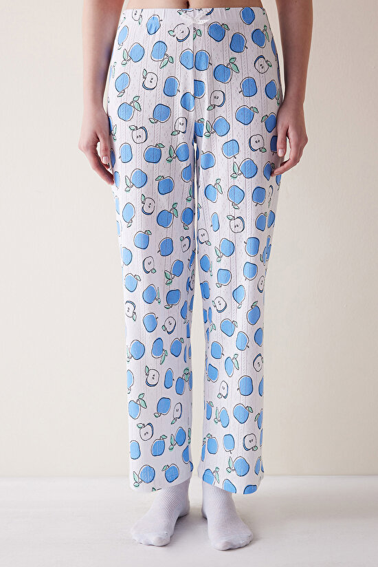 Apples Pointel  Beyaz Pantolon Pijama Altı - 2