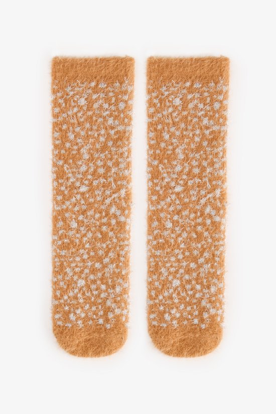 Beige Gaia Polka Dot Ankle Socks - 1
