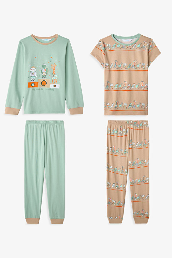Light Green Boys Turtle First Pajama Set