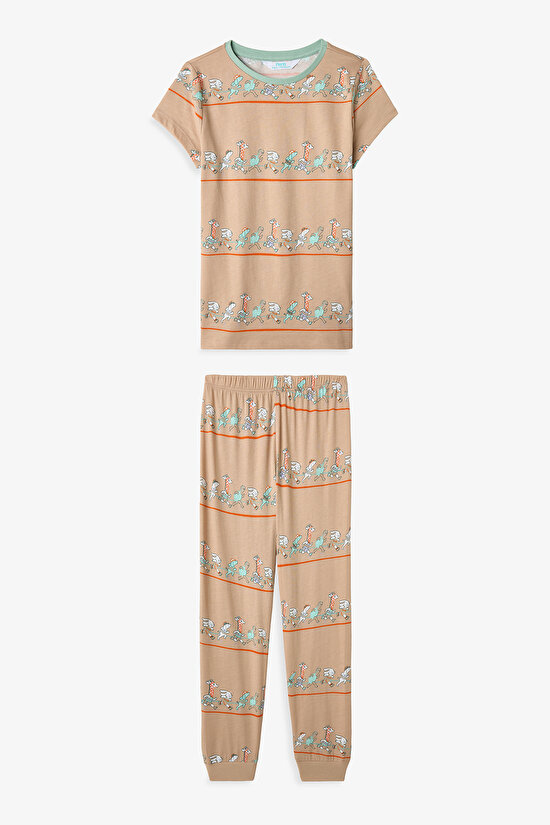 Açık Yeşil Erkek Çocuk Turtle First Pijama Takımı - 5