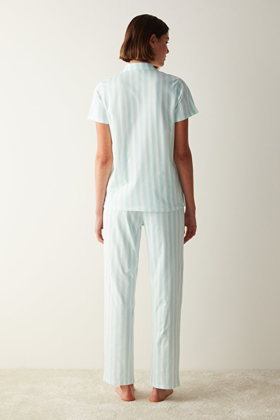Cuteness Striped Shirt Pant PJ Set - 5