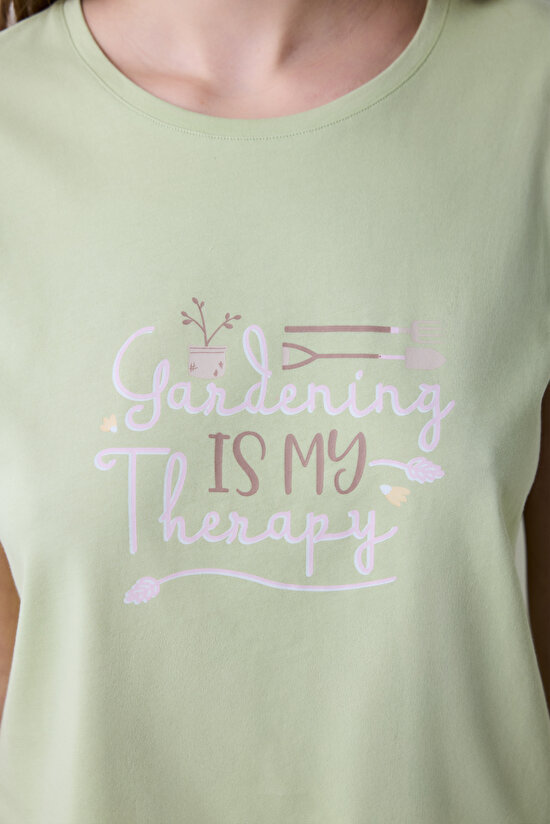 Gardening Kapri Açık Yeşil Pijama Takımı - 3
