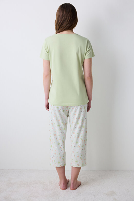 Gardening Kapri Açık Yeşil Pijama Takımı - 4