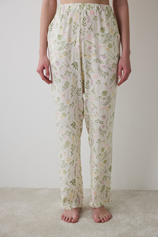 Iris Floral Pantolon Çok Renkli Pijama Altı - 1